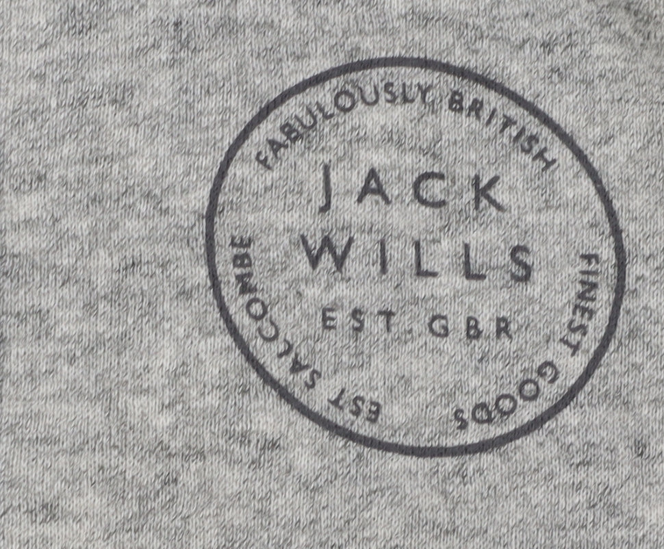 Jack Wills Women's Grey Full Zip Hoodie Size 12