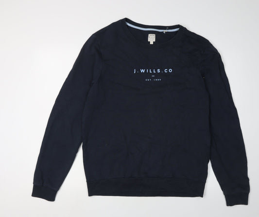 Jack Wills Men's Black Logo Pullover Sweatshirt L