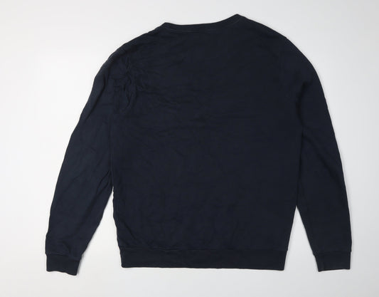 Jack Wills Men's Black Logo Pullover Sweatshirt L