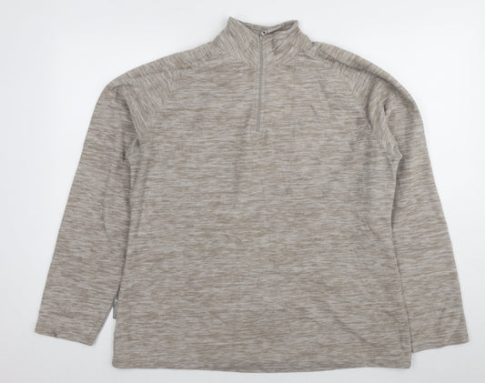 Mountain Warehouse Women's Beige 1/2 Zip Pullover, Size 18