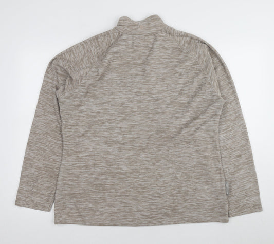 Mountain Warehouse Women's Beige 1/2 Zip Pullover, Size 18