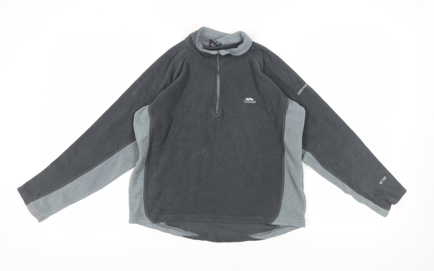 Trespass Grey Unisex Henley Sweatshirt M, 1/2 Zip, Outdoor Casual