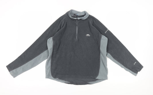 Trespass Grey Unisex Henley Sweatshirt M, 1/2 Zip, Outdoor Casual