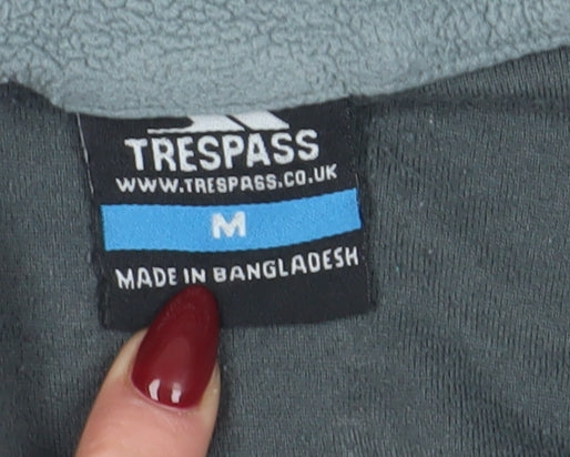 Trespass Grey Unisex Henley Sweatshirt M, 1/2 Zip, Outdoor Casual