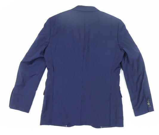Jaeger Men's Blue Suit Jacket 40R Regular Fit