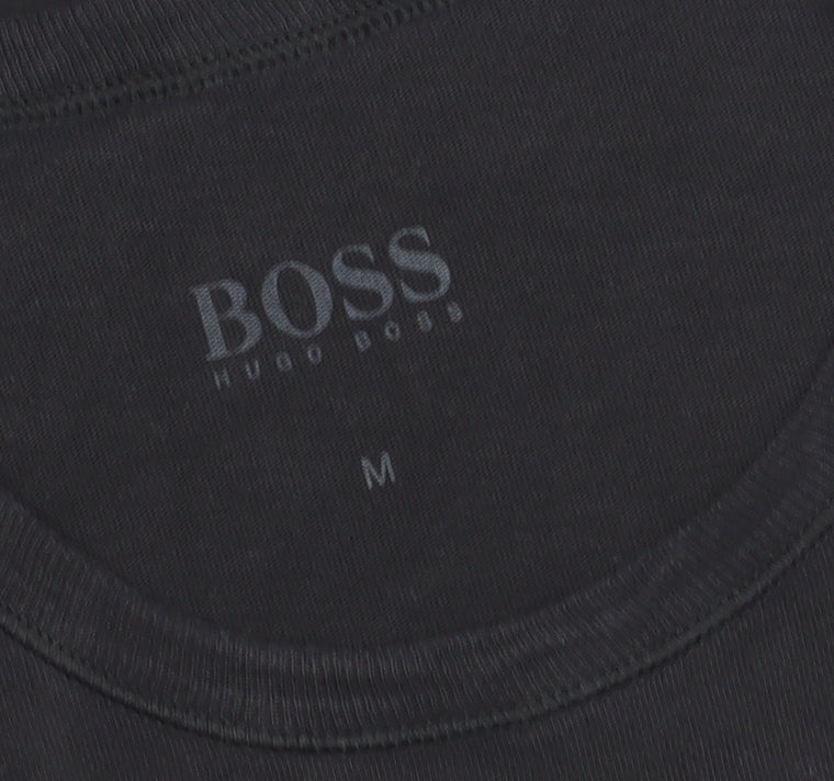 Hugo Boss Black Men's M T-Shirt, Logo Crew Neck, Cotton, Solid