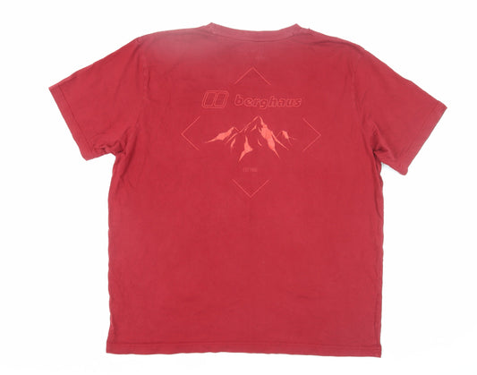 Berghaus Men's Red 2XL Crew Neck T-Shirt