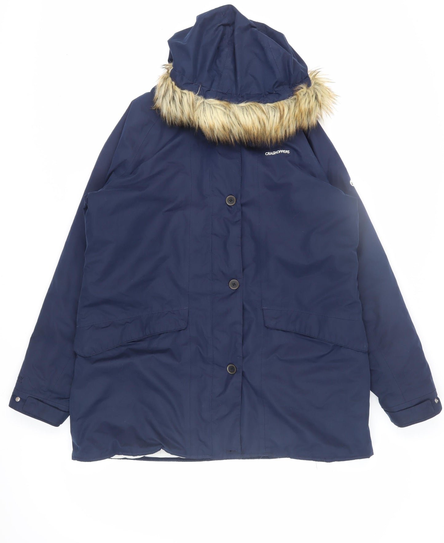 Craghoppers Women's Blue Parka, Size 16, Winter Outdoor Wear