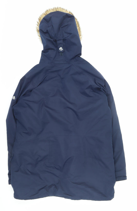 Craghoppers Women's Blue Parka, Size 16, Winter Outdoor Wear