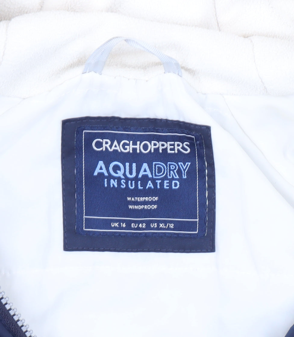 Craghoppers Women's Blue Parka, Size 16, Winter Outdoor Wear