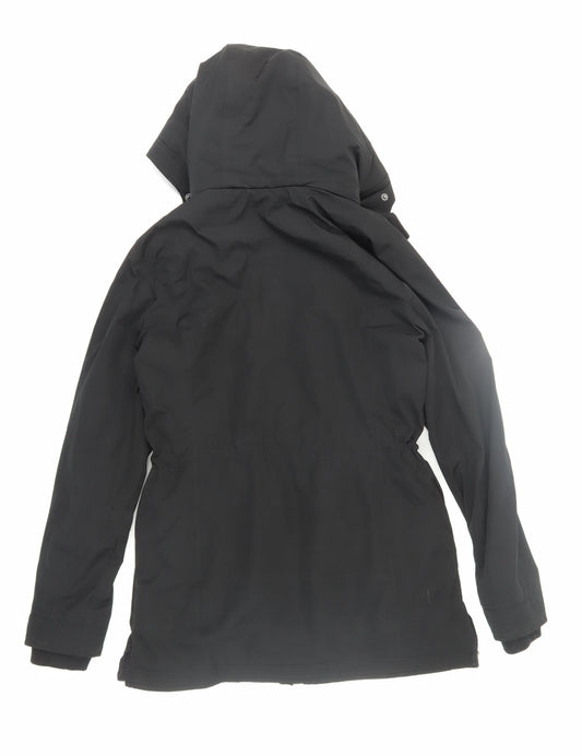 Hollister Women's Black Parka Jacket, M, Hooded, Winter