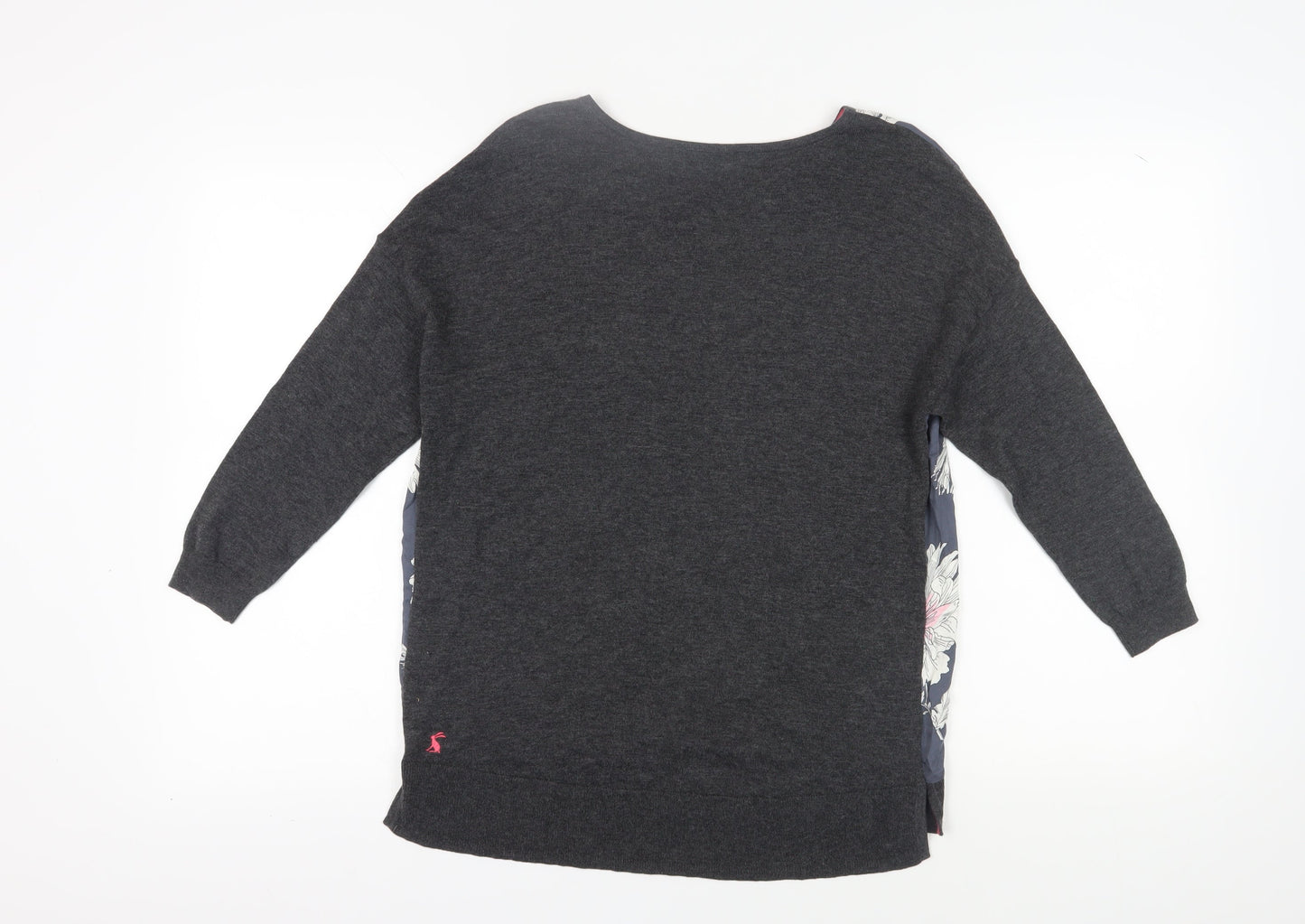 Joules Women's Grey Floral Long Sleeve T-Shirt UK 6