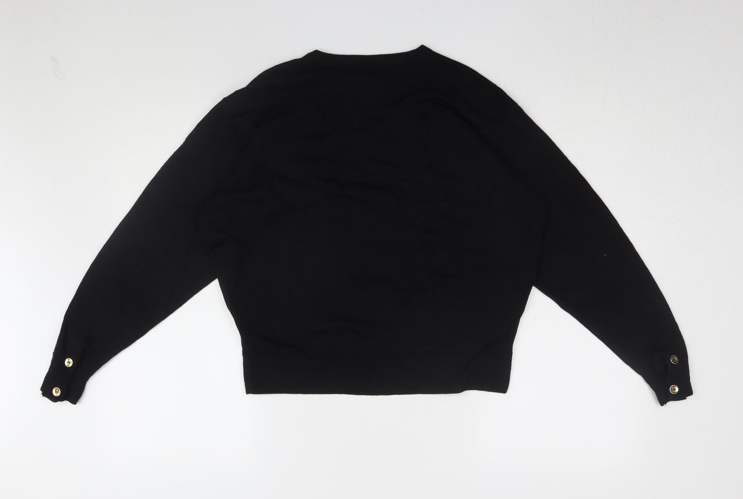 Aquascutum Women's Black Wool Pullover Jumper L