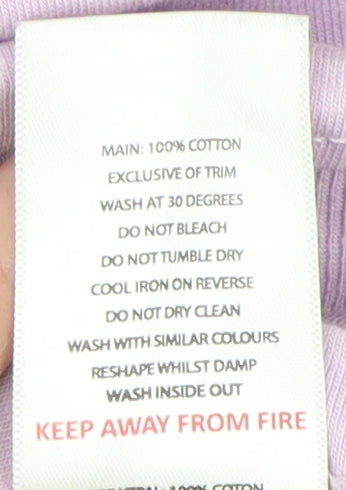 BoohooMAN Men's Purple Crew Neck T-Shirt, Size M