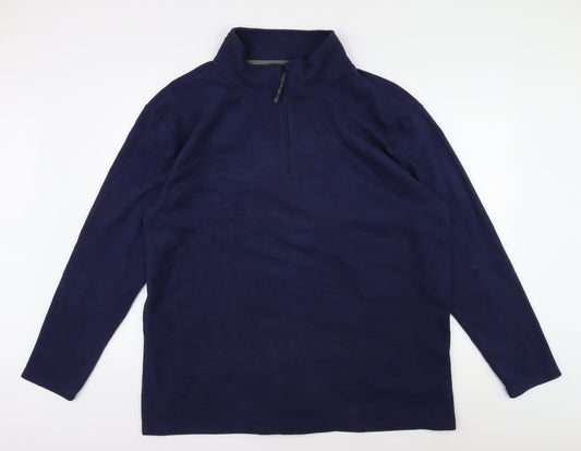 Peter Storm Men's Blue 1/4 Zip Fleece Sweatshirt 2XL