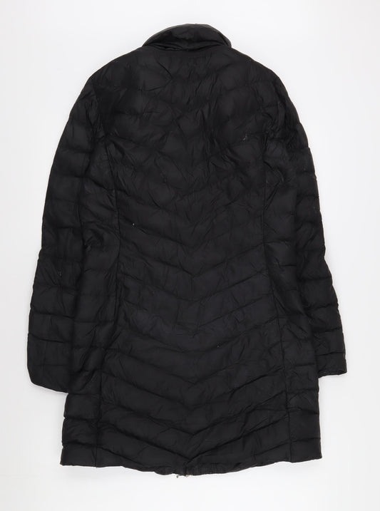 Geox Women's Black Puffer Coat, Size 6, Casual Style