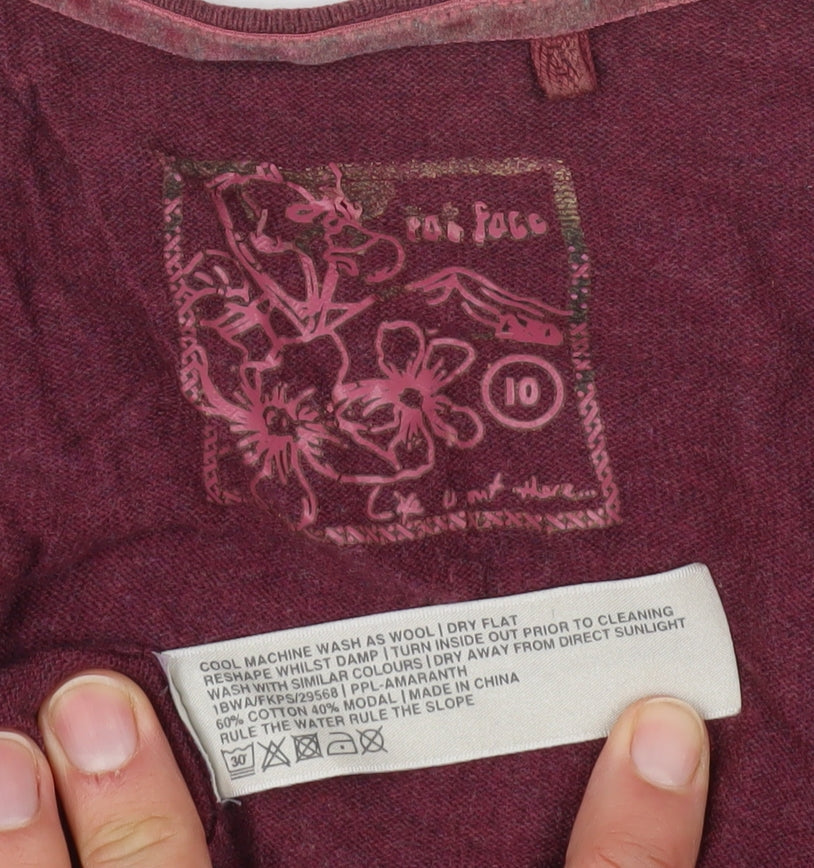 Fat Face Women's Purple Knit Jumper, Size 10, Long Sleeve