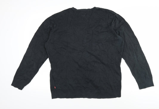 Levi's Men's Black 2XL Pullover V-Neck Jumper