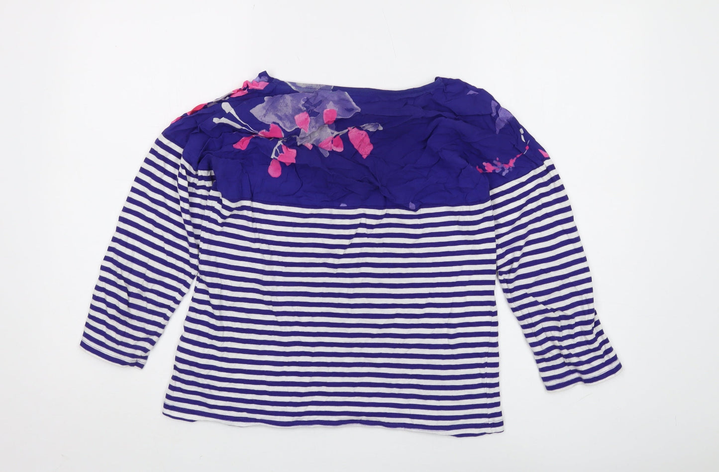Joules Women's Blue Striped Blouse, Size 10, Casual Style