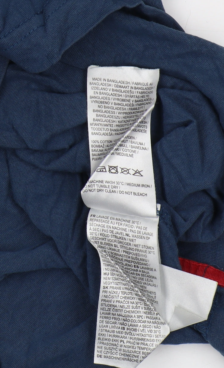 Lee Cooper Men's Blue Logo Graphic T-Shirt Size L