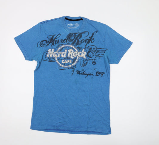 Hard Rock Cafe Blue Graphic Print Shirt - M, Unisex