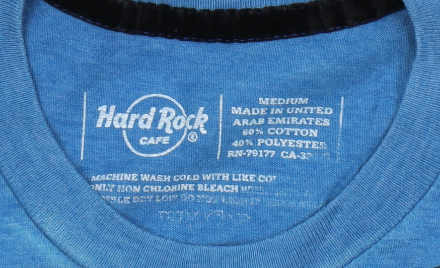 Hard Rock Cafe Blue Graphic Print Shirt - M, Unisex