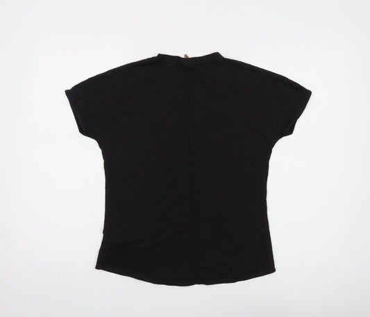 Puma Women's Black T-Shirt, Size S, Short Sleeve Casual