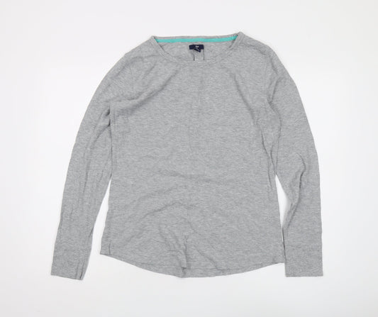 Gap Women's Grey Long Sleeve Basic T-Shirt, Size L