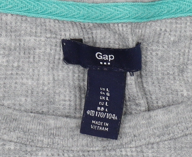 Gap Women's Grey Long Sleeve Basic T-Shirt, Size L