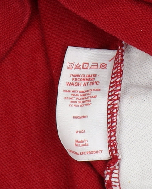 Liverpool F.C. Unisex Polo Red XS Graphic Sports Long Sleeve