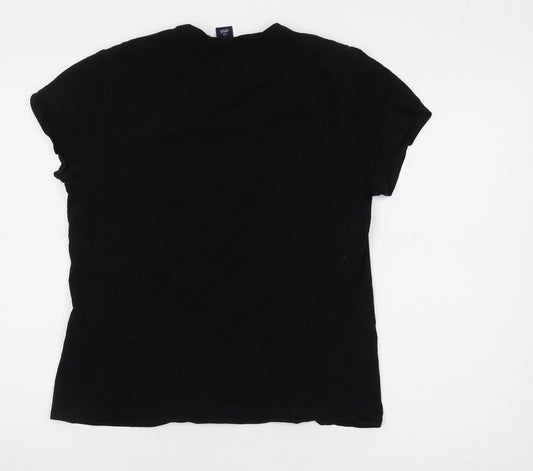 GAP Women's Black Basic T-Shirt - Size L