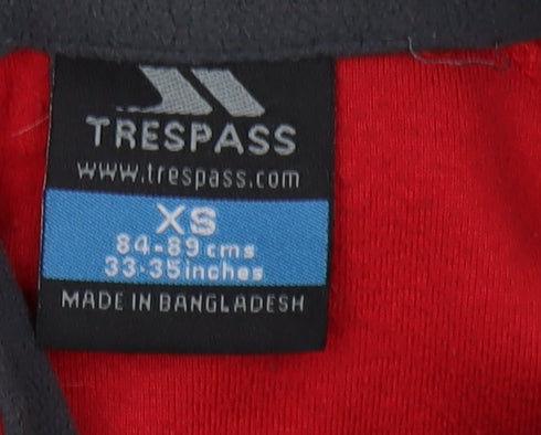 Trespass Men's Red XS 1/4 Zip Fleece Sweatshirt
