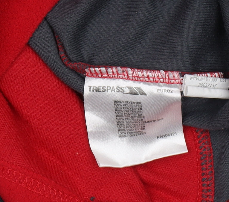 Trespass Men's Red XS 1/4 Zip Fleece Sweatshirt