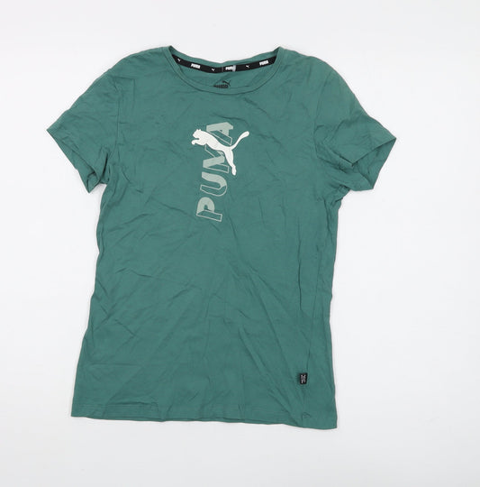 Puma Women’s Green Cotton T-Shirt Size 8