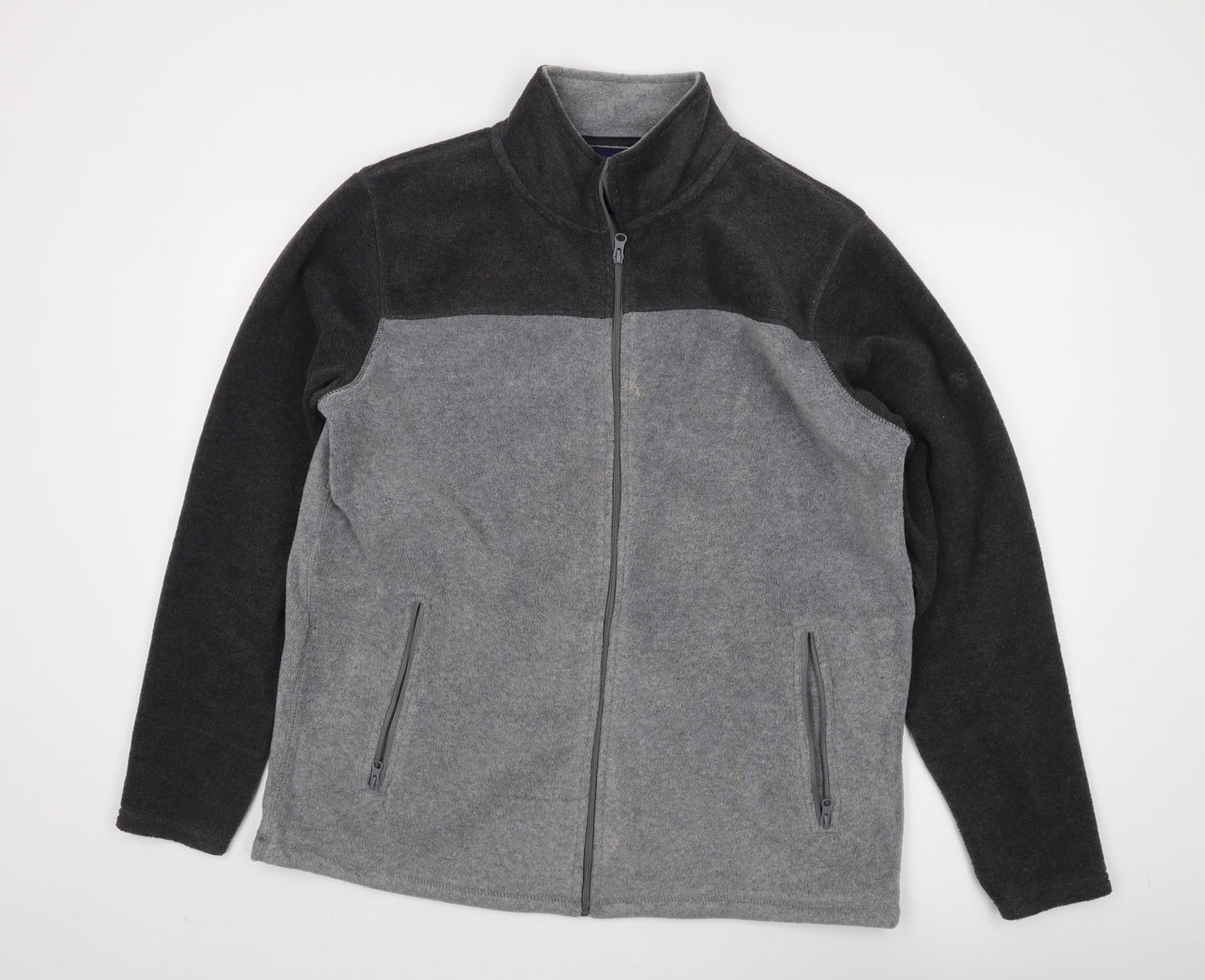 James Pringle Men's Grey Full Zip Fleece Sweatshirt L