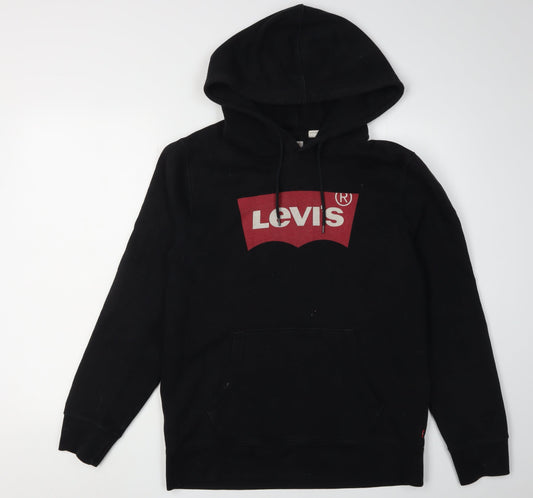 Levi's Men's Black Pullover Hoodie, Size S, Logo