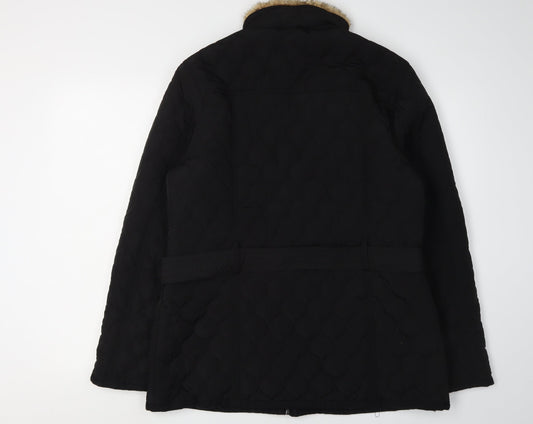 Firetrap Women's Black Puffer Jacket Size 16 Casual