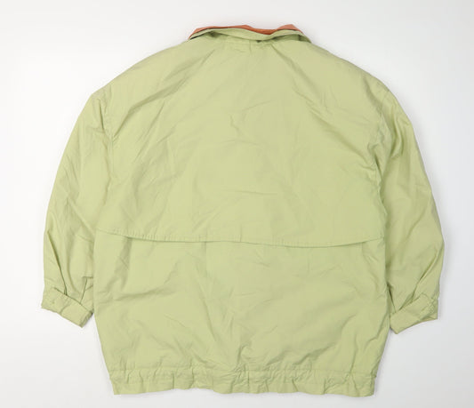 Telemac Women's Green Basic Jacket - Size 10, Casual Retro Style