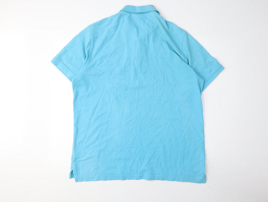 Pierre Cardin Men's Blue Polo, Short Sleeve, Size L