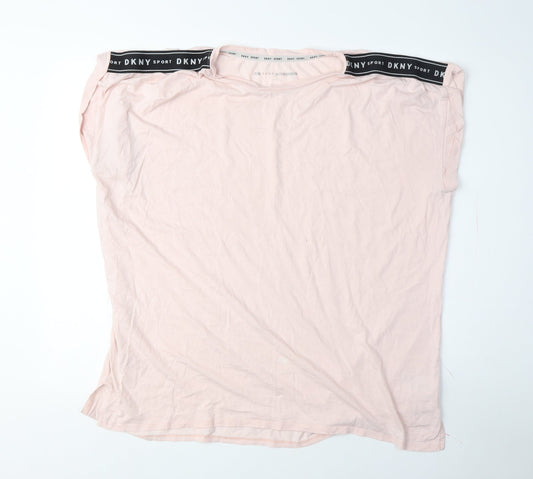 DKNY Women's Pink Sleeveless T-Shirt, Size L