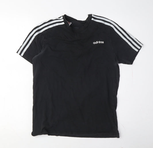 Mens UK Size M adidas Black Cotton T-Shirt