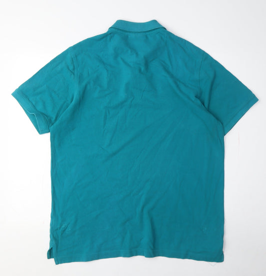 Pierre Cardin Men's Blue Regular Fit Cotton Polo Shirt 2XL