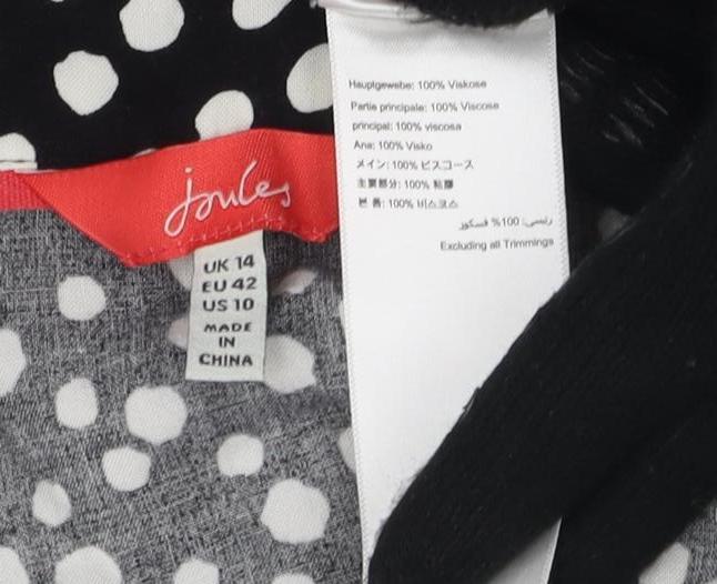 Jane Norman Women's Black Polka Dot Sheath Dress Size 14
