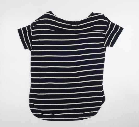 GAP Women's Black Striped T-Shirt M Basic Casual