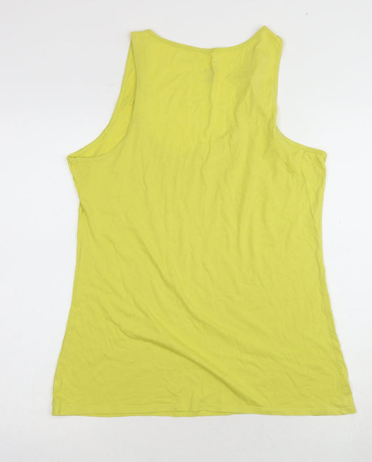 Gap Women's Yellow Sleeveless Tank Top - Size L