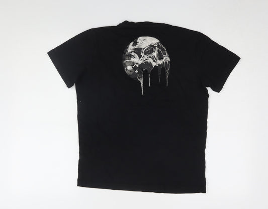 Diesel Black Unisex T-Shirt, S, Casual Crew Neck Cotton