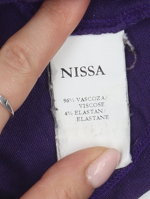 NISSA Women’s Purple Long Sleeve Scoop Neck Top Size 6