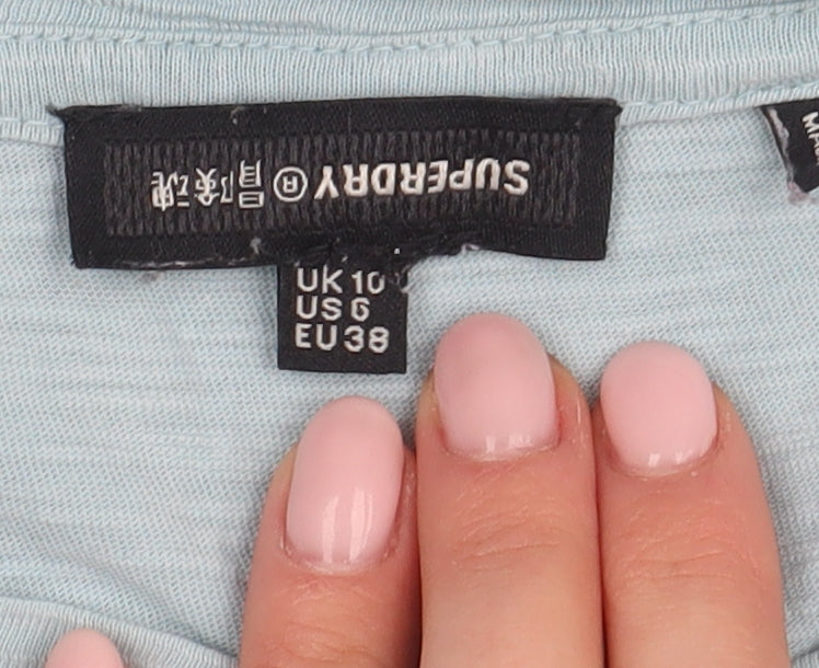 Superdry Women's Blue Short Sleeve Basic T-Shirt