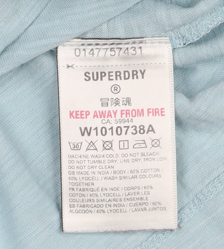 Superdry Women's Blue Short Sleeve Basic T-Shirt