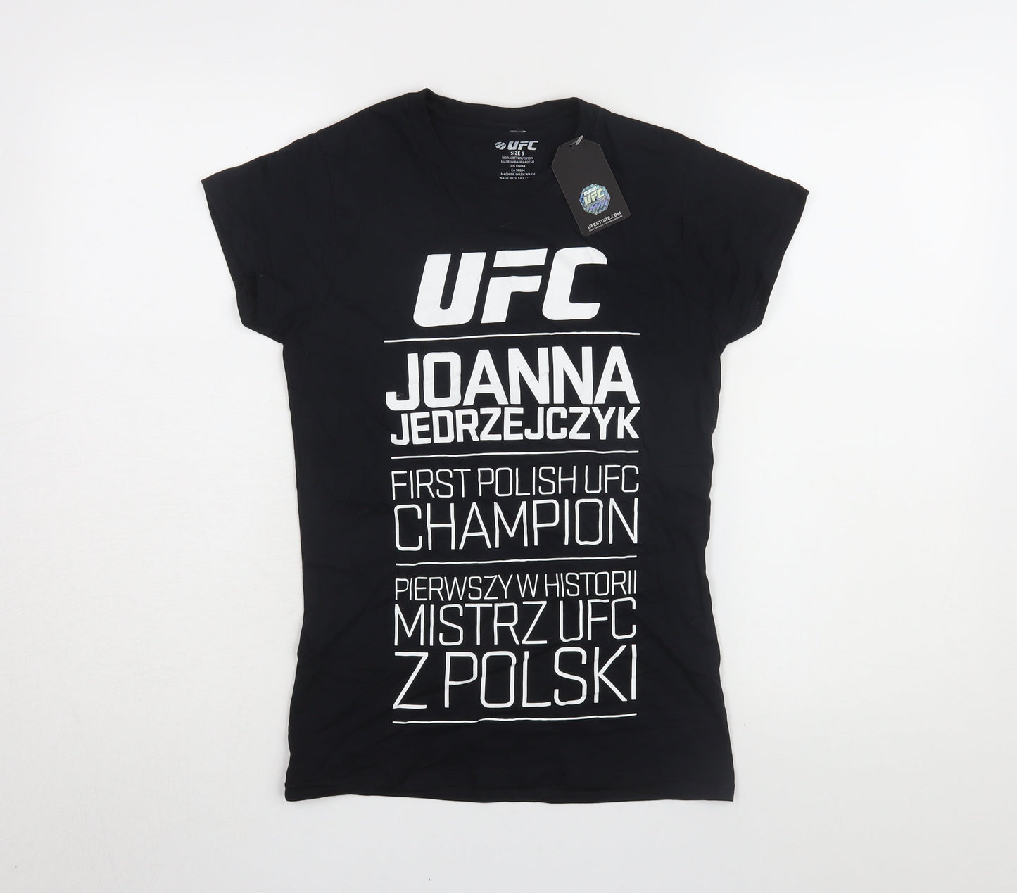 UFC Women's Black T-Shirt S, Sports Casual Top